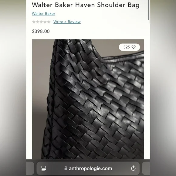 Walter Baker Black Woven Shoulder Bag - Picture 5 of 7